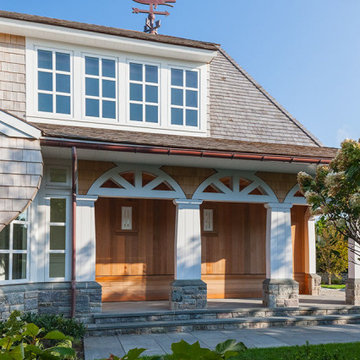 Arched Entry Detail & Weathervane - North-by-Northeast- Custom Cape Cod Beach H