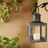 Eva LED Candle Lantern, Antique Pewter