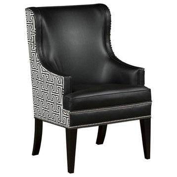 Jack Host Chair, Black and White Geo