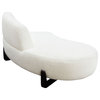 Vesper Curved Armless Left Chaise, White