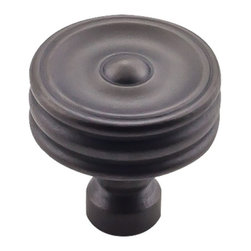 Top Knobs - Brixton Ridged Knob 1 1/4 Inch Sable - Cabinet And Drawer Knobs