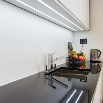 Modern Kitchen White High Gloss Cabinetry