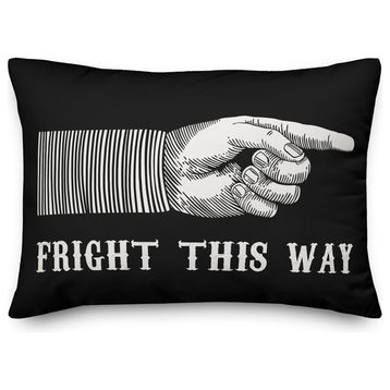 Fright This Way 14"x20" Throw Pillow