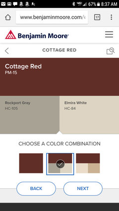 to go with cottage red siding