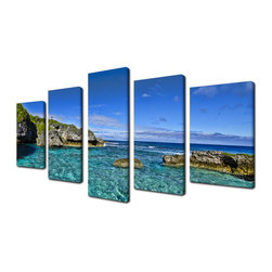 Ready2HangArt - Ready2hangart Chris Doherty 'Grunge Pano II' 5-piece Canvas Wall Art - Prints And Posters