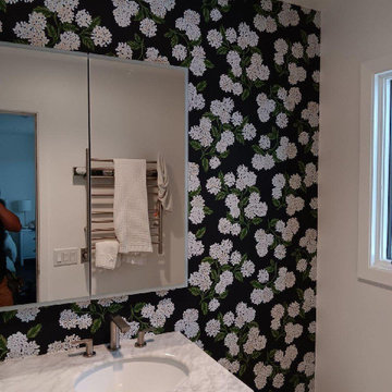 Wallpaper installation Powder room in NY