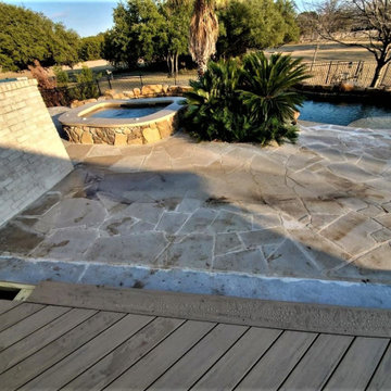 Stunning New Deck and Pool Surround North of Austin in Central Texas