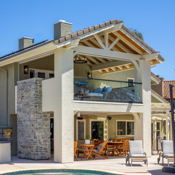 Beautiful Stone Work and Outdoor Living Area, San Diego Home