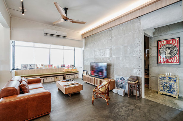 Industrial Living Room by Obllique Pte Ltd