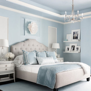 Blue Grey Walls Bedroom Ideas And Photos Houzz