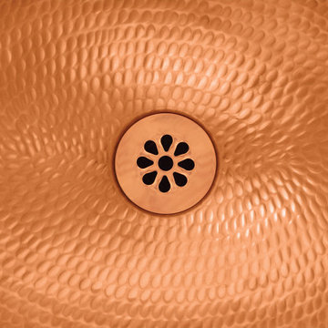 1.5" Non-Overflow Grid Bathroom Sink Drain - Polished Copper (D-207PC)