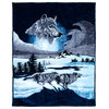 Thick Plush Mink Blanket, Wolf