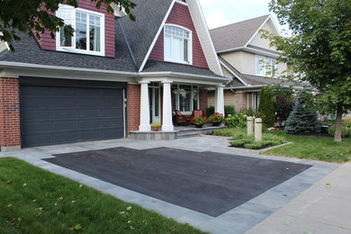 This is an example of a large contemporary garden in Ottawa.