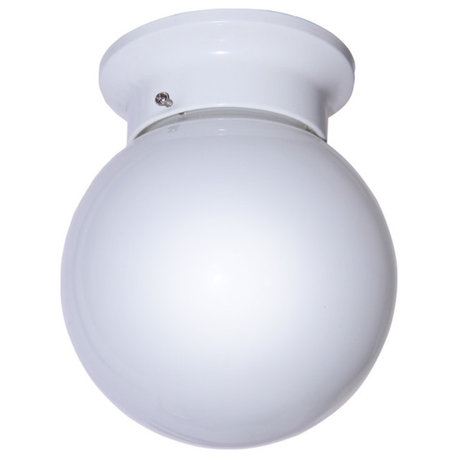 Dash 1 Light Flush Mount, White