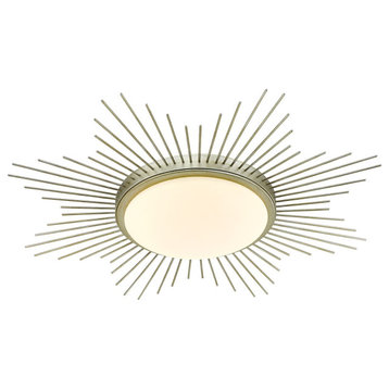 Golden Kieran 1-Light Flush Mount 9126-FM24 WG-OP, White Gold