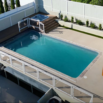 Elevated View of Pool and Spa