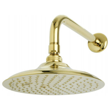 K136A2CK Victorian 8 in. Brass Showerhead With 12 in. Shower Arm, Polished Brass