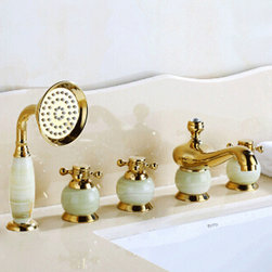 La Rochelle 5 Piece Deck Mounted Bathtub Faucet - Bathtub Faucets