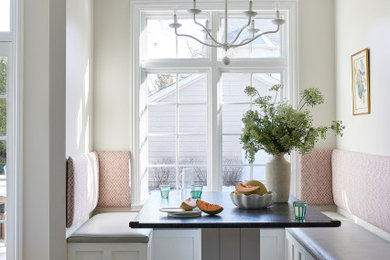 Example of a transitional dining room design in Chicago