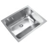 Ukinox D610.457 Dual Mount Single Bowl Stainless Steel Laundry Sink