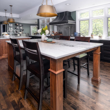 Stained Black Cherry w/ Walnut Island