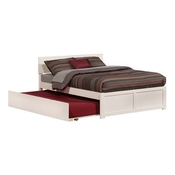 Atlantic Furniture Orlando Urban Full Trundle Platform Bed in White