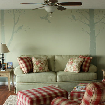 Birch tree living room