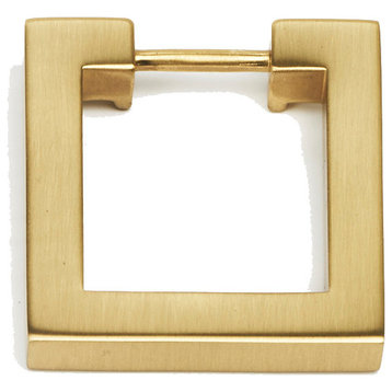 Alno A2670-15 Convertibles 1-1/2" Flat Square Cabinet Ring Pull - - Satin Brass