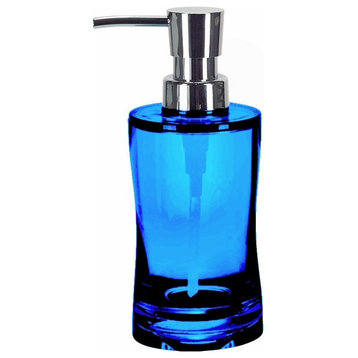 Colorful Modern Impact Resistant Liquid Soap Dispenser, 8.5oz, Blue