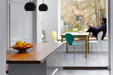 This is an example of a small contemporary home in London.