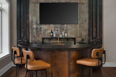 Inspiration for a home bar remodel in Milwaukee
