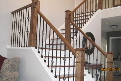 Inspiration for a contemporary staircase remodel in Denver
