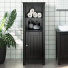 vidaXL Bathroom Cabinet Floor Cabinet With Shelves BERG Black Solid Wood Pine