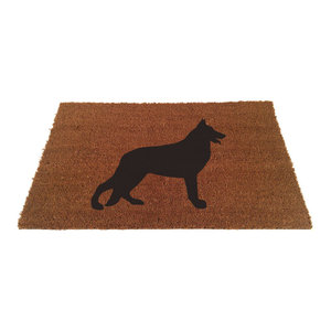 Chihuahua Silhouette Coir Doormat Contemporary Doormats By