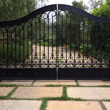 Hand forged Mediterranean style Double entry gate