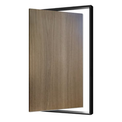 AUBURN-PIVOT: PIVOT WOOD DOOR PRE-HUNG WITH PIVOT HINGE, METAL FRAME & SILL - EXTERIOR GRADE (1-3/4") - Interior Doors