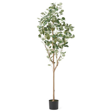 Davos Artificial Eucalyptus Tree, 31 W X 27 D X 71 H