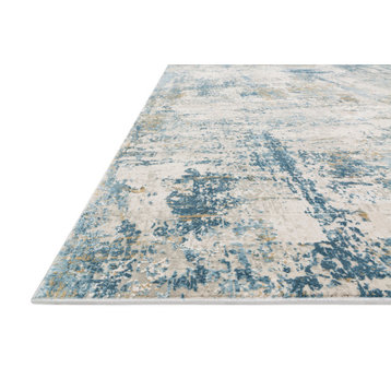 Sienne Rug, Gray and Blue, 2'7"x12'