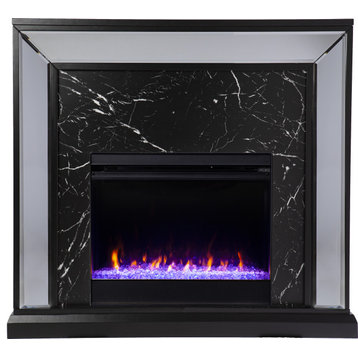 Trandling Color Changing Fireplace, Antique Silver