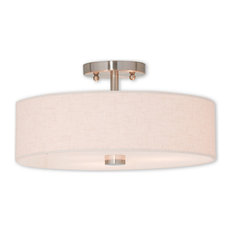 Meridian 3-Light Ceiling Mount, Brushed Nickel
