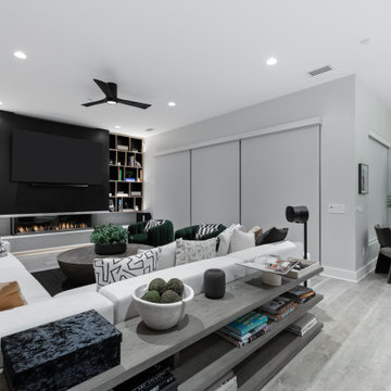 Innovative Design: Custom Entertainment & Fireplace Feature