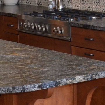Tango Granite leathered countertops - Beautiful!