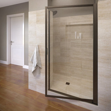 Basco A001-8CL Sopora 63-1/2"H x 32-7/8"W Hinged Framed Shower - Oil Rubbed