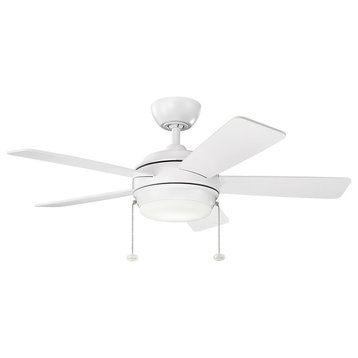 Kichler 330171 Starkk 42" 5 Blade LED Indoor Ceiling Fan - Matte White