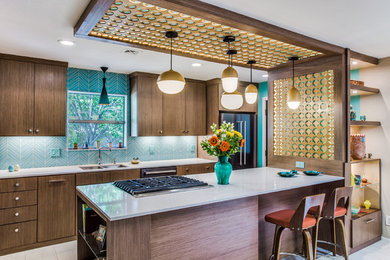 Inspiration for a 1960s kitchen remodel in Dallas