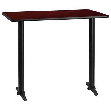 Flash 30'' x 48'' RectLaminate Table Top/5'' x 22'' Bar Table Bases, MH