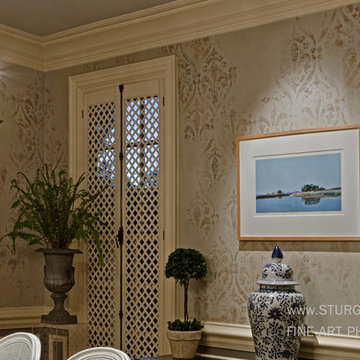 Aging Gracefully: Aged and Stenciled Pattern on Dining Room Walls