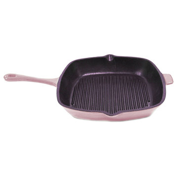 Neo Cast Iron Square Grill Pan, Pink, 11"