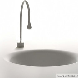 Goccia Low Basin Mixer R125mm Spout - Bathroom Basins