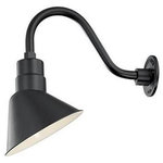Millennium Lighting - Millennium Lighting RAS10-SB R Series - 10" Angle Shade - RAS10-ABR is shade onlyChoose a Goose Neck for wall mount (shown with RGN15-ABR)Optional Wire Guard (RWG10-ABR) is also available.R Series 10" Angle Shade Satin Black *UL: Suitable for wet locations*Energy Star Qualified: n/a  *ADA Certified: n/a  *Number of Lights: Lamp: 1-*Wattage:200w A bulb(s) *Bulb Included:No *Bulb Type:A *Finish Type:Satin Black